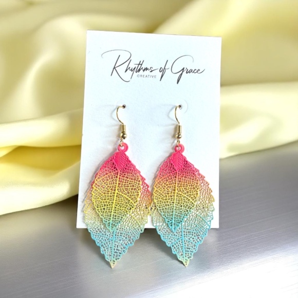 Vibrant Multicolored Earrings: Splash of Fun for Your Ears!  5 Styles Available - Picture 3 of 16
